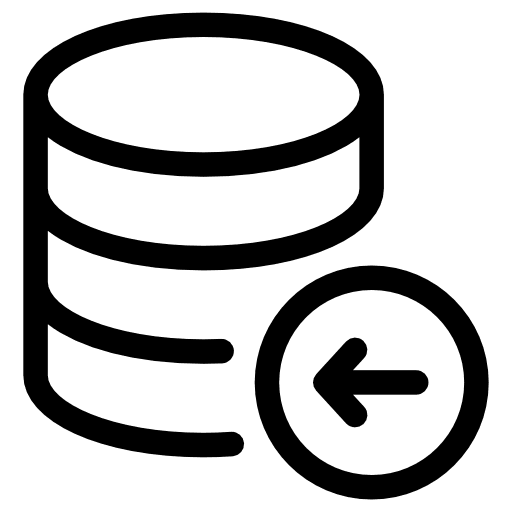 Database network storage technology icon