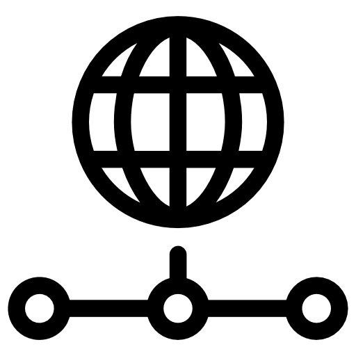 Internet earth grid internet interface icon