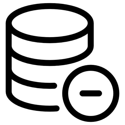 Database hosting multimedia database icon