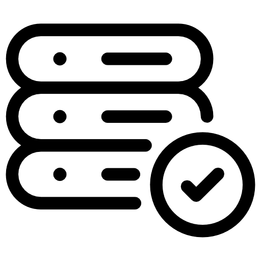 Database multimedia storage network icon