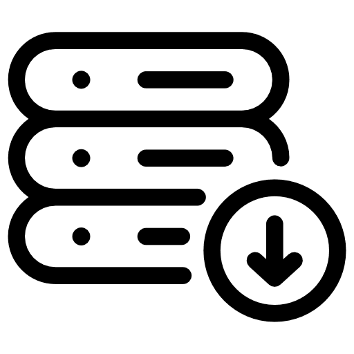 Database servers files storage icon