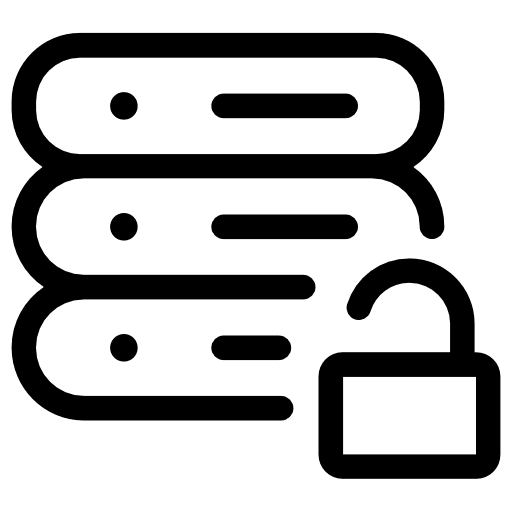 Database servers multimedia network icon