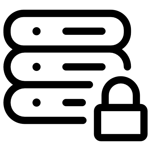 Database technology storage servers icon