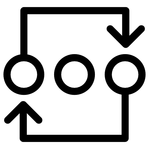 Exchanging exchanging interface arrows icon