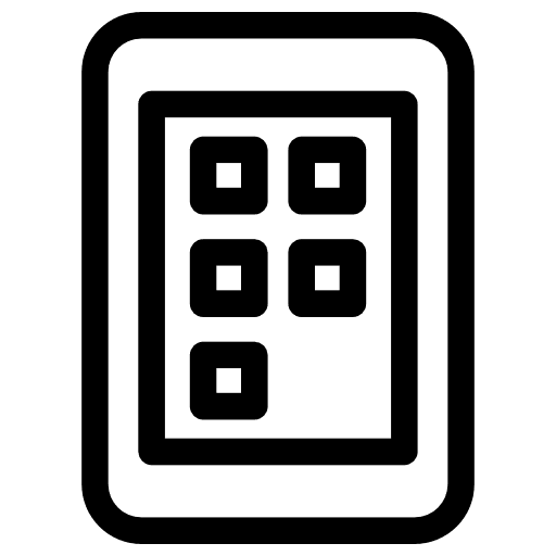 Tablet touch screen tablet electronic icon