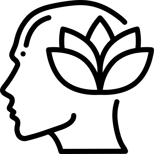 Calm thinking intelligence psychology icon