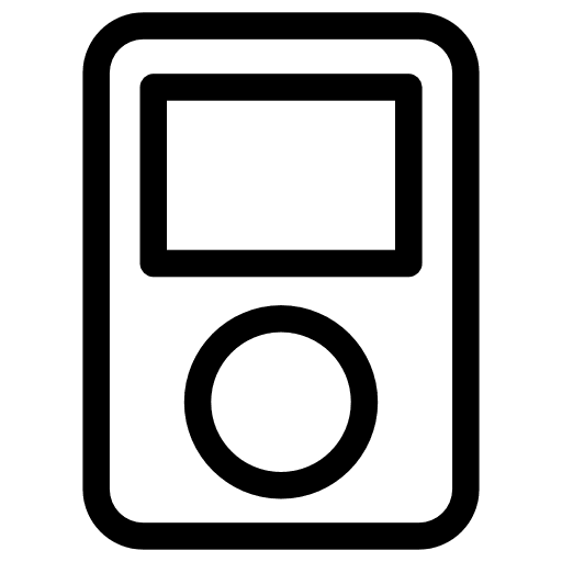 Music player electronic music player device icon