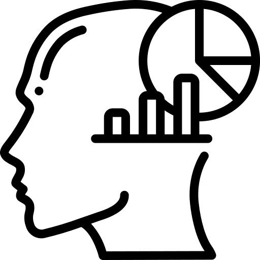 Analytics intelligence thinking emotion icon