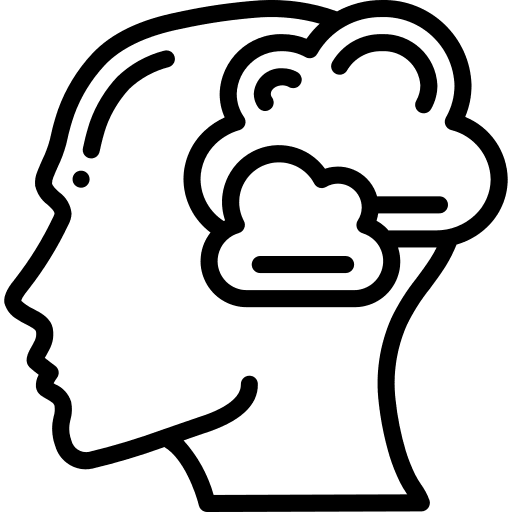 Dreaming mind dreaming thinking icon