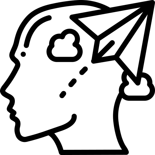 Inspiration thinking intelligence psychology icon