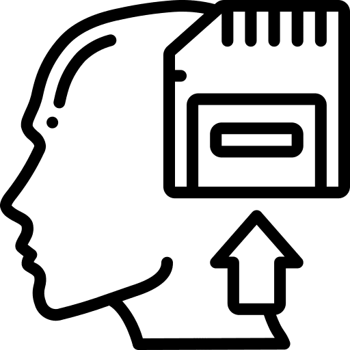 Memory psychology memory thinking icon