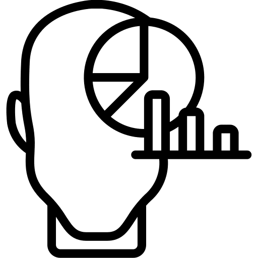 Analysis thinking user intelligence icon