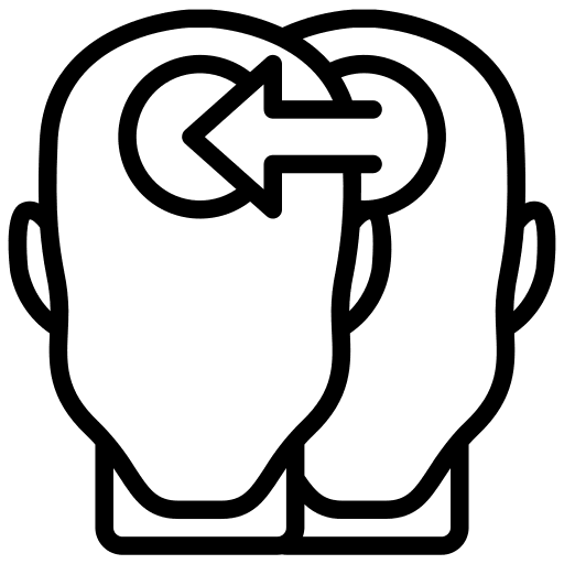 Learning brain user intelligence icon