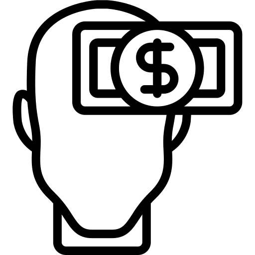 Greed psychology emotion mind icon