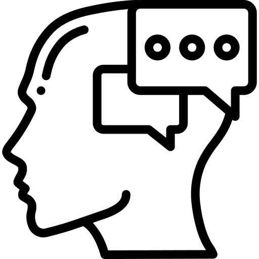 Mind mind dialogue intelligence icon