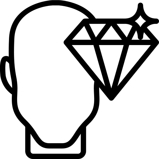 Perfectionist thinking user intelligence icon