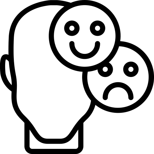 Bipolar mind intelligence user icon