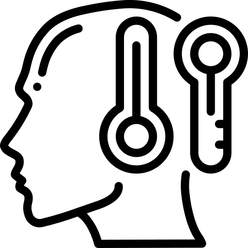 Bipolar mind user intelligence icon