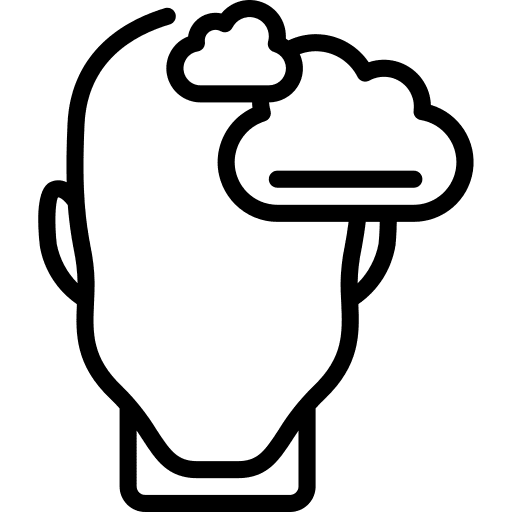 Dreaming thinking user intelligence icon