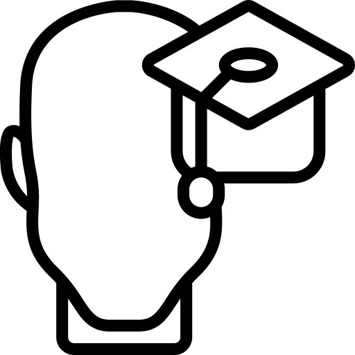 Education psychology intelligence mind icon