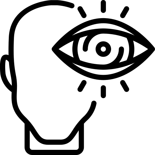 Vision intelligence perception mind icon