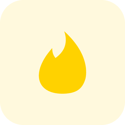 Tinder social media network dating app android icon