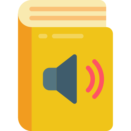 Audio book library audio book literature icon
