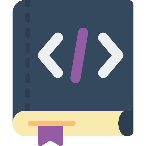Book coding reading knowledge icon