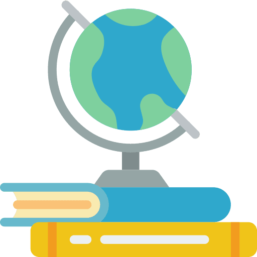 Book globe education learning icon