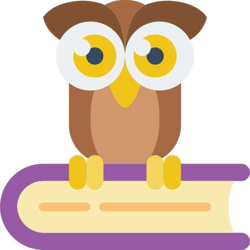 Book owl study learning icon