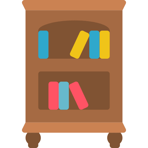 Bookcase furniture and household book knowledge icon