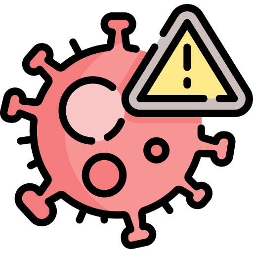 Virus pandemic healthcare and medical warning icon