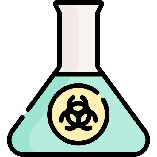 Flask healthcare and medical chemical education icon