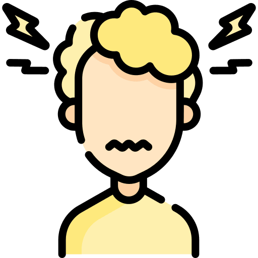 Headache medical head frustrated icon