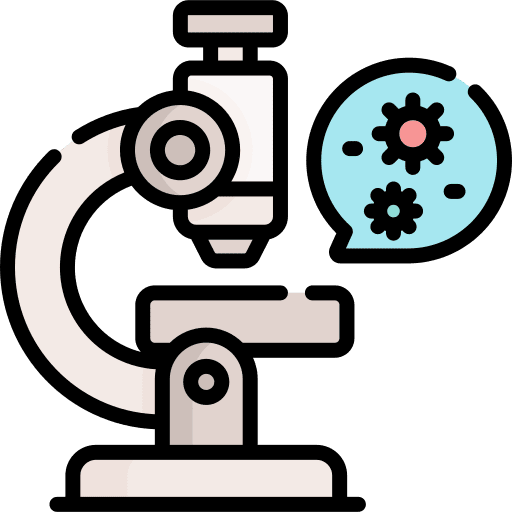 Microscope coronavirus education observation icon