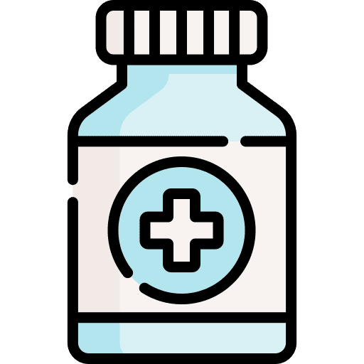 Pill pills medical kit bottle icon