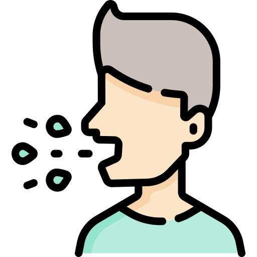 Sneeze sick person healthcare and medical man icon