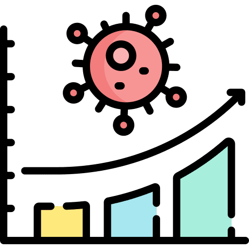 Statistics covid 19 diagram statistics icon
