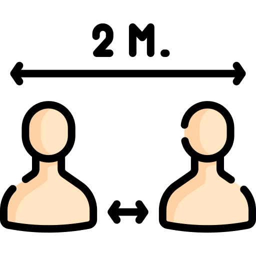 Distance coronavirus healthcare and medical protection icon
