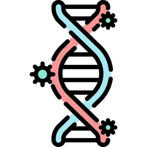 Dna science healthcare and medical biology icon