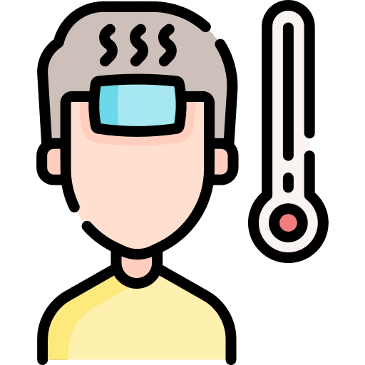 Fever ill user temperature icon