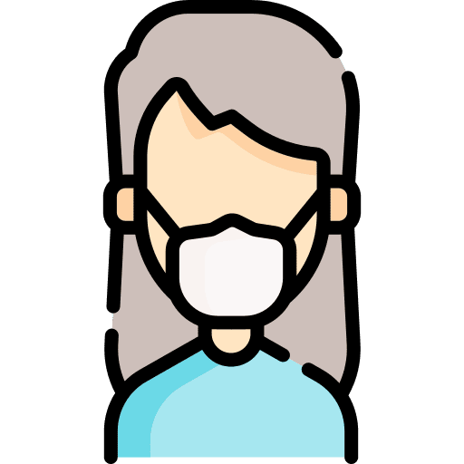 Medical mask avatar healthcare and medical sick icon