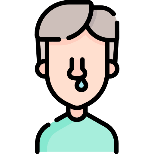 Runny nose sick person sick sneeze icon
