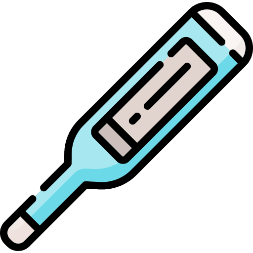 Thermometer healthcare and medical fever pharmacy icon
