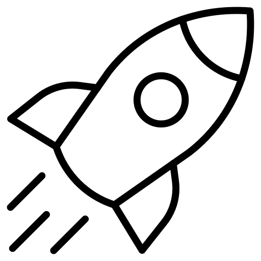 Rocket booster boost transportation icon