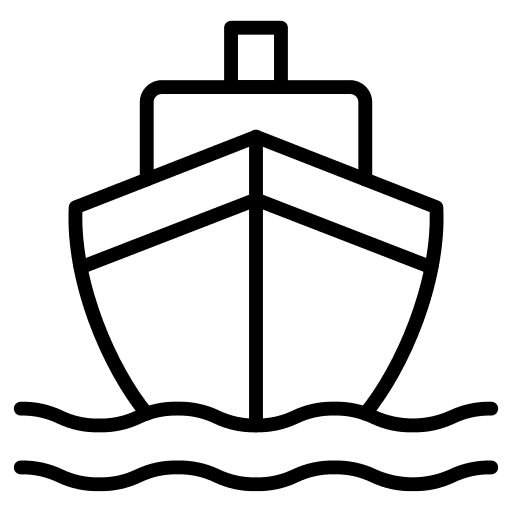 Ship cruise transport ship icon