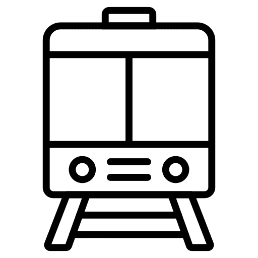 Train travel transportation rails icon Train travel transportation rails icon