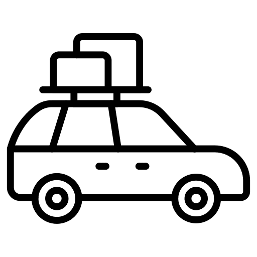 Car travel trip journey icon Car travel trip journey icon