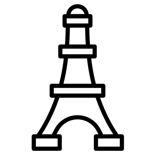 Eiffel tower monument paris landmark icon Eiffel tower monument paris landmark icon