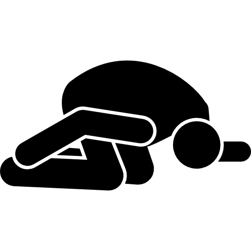 Football player inclined to front flexed on knees people football flexed icon